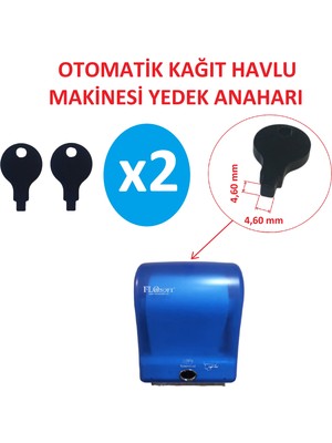 Poyraz Bioplast FLO Otomatik Kağıt Havlu Dispanseri Yedek Anahtarı - 2 Adet