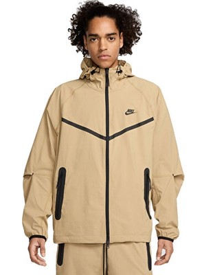 Nike Nıke M Nk Tech Wvn Wr Fz Jkt Erkek Günlük Ceket HM7151-297 Kahverengi