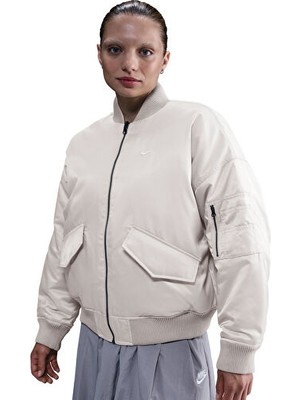 Nike Nıke W Nsw Rvrsbl Bomber Jkt Kadın Günlük Ceket (Çift Taraflı) HV2812-072 Siyah