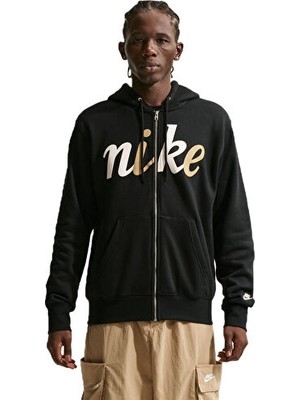 Nike Nıke M Nk Club Bb Fz Hood Ctb Erkek Günlük Ceket IF0687-010 Siyah