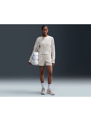 Nike Nıke W Nsw Nk Chll Ft Aop Crew Kadın Günlük Sweatshirts HQ5708-104 Bej