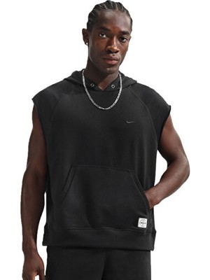 Nike Nıke M Nk Df Nac Flc Slvls Hoodıe Erkek Antrenman Sweatshirts IF2795-010 Siyah