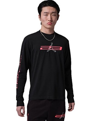 Nike Nıke M Jordan Df Spt Gfx Ls Crew Erkek Günlük Sweatshirts IF0855-010 Siyah