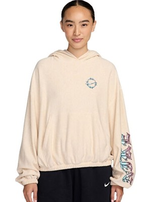 Nike Nıke W Nsw Street Gfx Po Hdy Kadın Günlük Sweatshirts IF0326-103 Beyaz