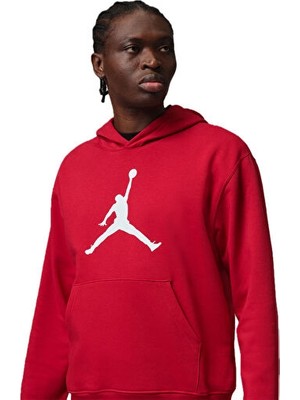 Nike Nıke M Jordan Jumpman Flc Hbr Po 2 Erkek Günlük Sweatshirt IR0561-687 Kırmızı