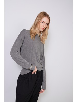 Nisan Triko Bisiklet Yaka Basic Triko Bluz