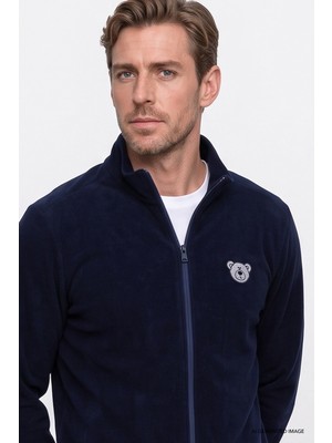 Altınyıldız Classics Anti-Pilling Tüylenme Yapmayan Sıcak Tutan Bato Yaka Nakışlı Sweatshirt Polar