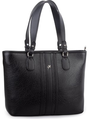 Nas Bag Kadın Omuz Çantası Spor Şık Ayarlanabilir Omuz Askılı  (33X27X12 cm ) Siyah Victoria