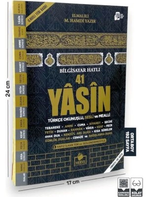 Lisinya Kabe Model Yasini Şerif Türkçe Okunuşlu ve Mealli Orta Boy 192 Sayfa