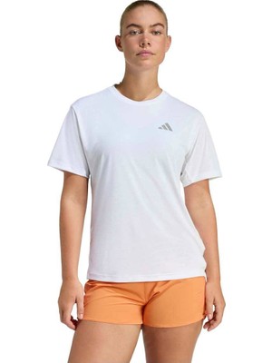 Adidas  Run Ess Tee W Beyaz Kadın Düz Tişört KA0226