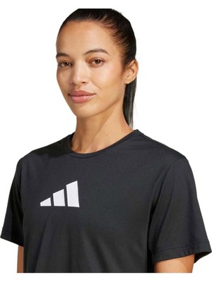 Adidas We Bl Tee Kadın Siyah Baskılı Tişört Giyim JG8614