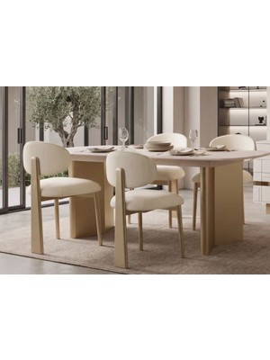 Aydınev Zenit Açılır  Mdf Yemek Masası+6 Sandalye