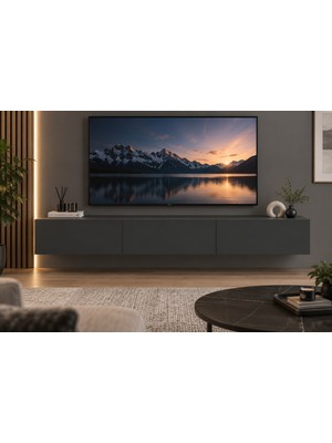 Mozide Mdf Verona Tv Ünitesi 180 cm – 3 Kapaklı – Antrasit