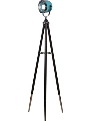 Ayrex Ahşap Üç Ayaklı Far Model Lambader Yeşil(Ayaklar Siyah)