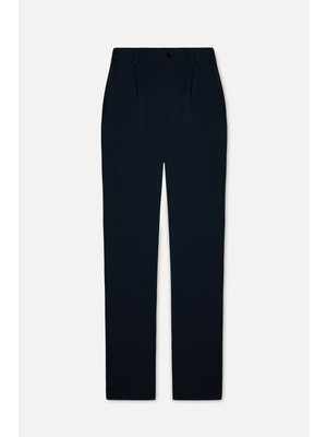 Mudo Erkek Lacivert Loose Fit Beli Lastikli Pantolon