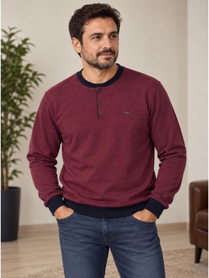 Lacaton Erkek Normal Beden Bebe Yaka Sweatshirt