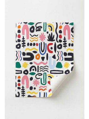 Creapack Eğlenceli Şekiller Hediye Paketleme Kağıdı, 10 Adet, 35X50 Cm, Kuşe Hediye Kağıdı, Kaplama Kağıdı