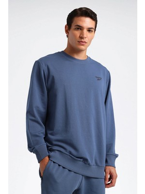 Reebok Sweatshirt Erkek Indigo Nıkı Crew