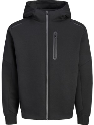Jack & Jones Erkek Relaxed Fit Kapüsonlu Fermuarli Sweatshirt - Fusion