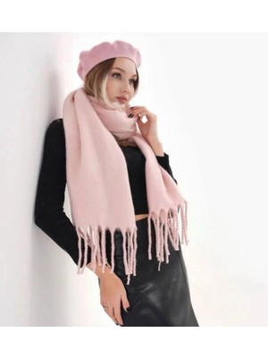 ALDAIYR Premium Soft Buklet Atkı Fransız Ressam Bere 2'li Kombin