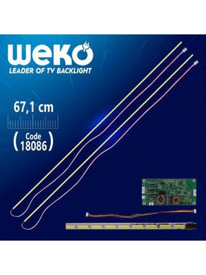 60'' Universal E-Led 81 Ledli (7020) 671MM 360-450  Ma 81-84 Volt Çift LED - Sürücü - Kablo Takım Tv LED Bar