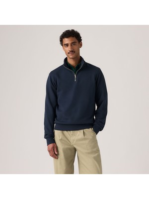 Levi's Erkek Fermuar Yaka Lacivert Sweatshirt 001TU-0005