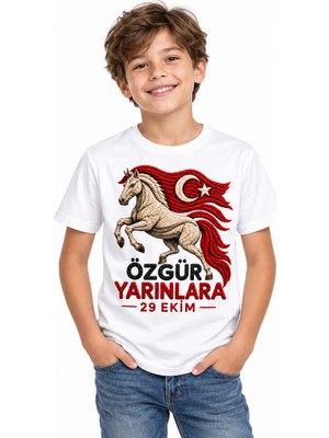 Alfa Tshirt Kırmızı Beyaz Gurur – 29 Ekim Cumhuriyet Bayramı Dtg Baskılı Beyaz Tişört