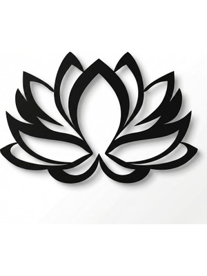 Ayrex Metal Duvar Sanatı - Lotus Çiçeği - 3D Duvar Silueti Metal Duvar Dekoru Ev Ofis Dekorasyon