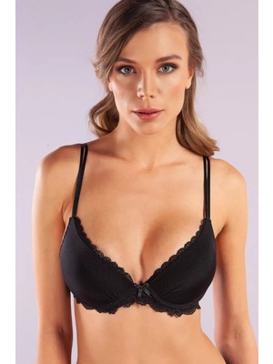 Golshan Glorin Foam Cup Push Up Bra,siyah Renk Straplez Konforlu ve Şık Sütyen