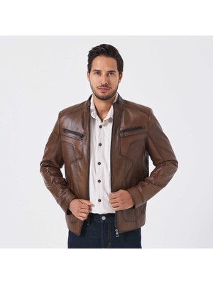Tergan Taba Hakiki Deri Erkek Deri Mont - E26KDM310644-R46