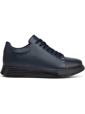 Tergan Lacivert Hakiki Deri Erkek Sneaker - E26S1AY57813-A31