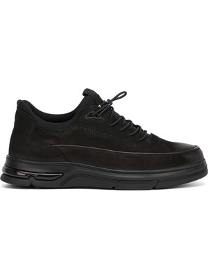 Tergan Siyah Hakiki Nubuk Deri Erkek Sneaker - E26S1AY57840-A64