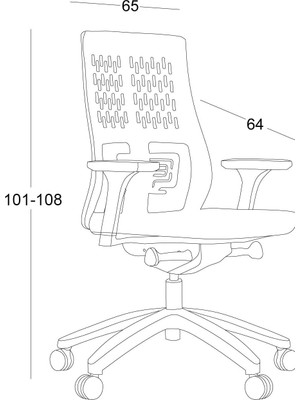 Ayrex Flexo Pro Ofis Çalışma Oyuncu Sandalyesi Şef Gri Kumaş Ergonomik 3D Kolçak Ayarlanabilir