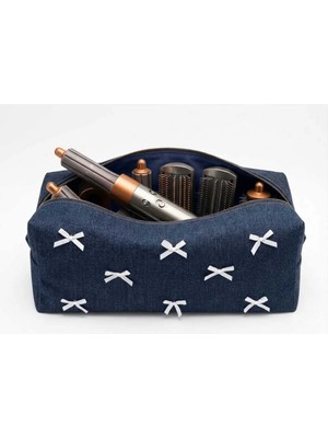 Dreamy Denim Fiyonklu Dy.son ve Diğer Tüm Saç Şekillendiricilerine Uygun Organizer Çanta TB043