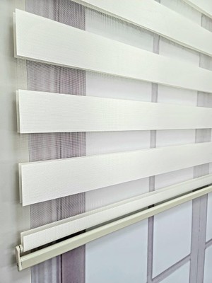 Ayrex Stor Zebra Perde 3 Renk Seçeneği 100X200 Ekru