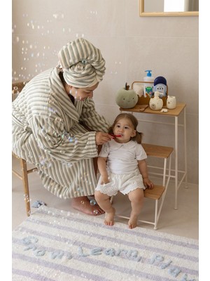 İrya Grow, Learn, Play Tekli %100 Pamuk Çocuk Odası Halısı 70X120 cm Pure Mavi /lila