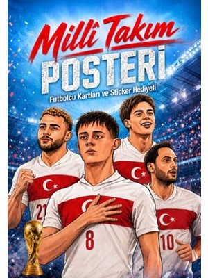 Lisinya Milli Takım Poster Kitabı - (Futbolcu Kartı+Futbolcu Sticker Hediyeli)
