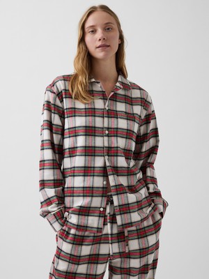 Gap Kadın Çok Renkli Softest Flannel Gömlek Pijama Üstü
