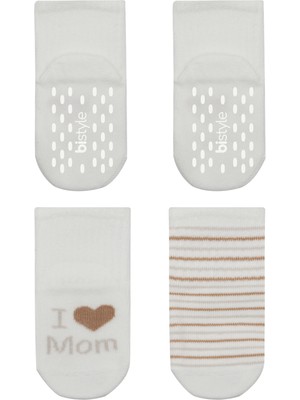 Bistyle Mom Dad Penye Kaymaz Soket Çorap 2li 10147 Çember Mom