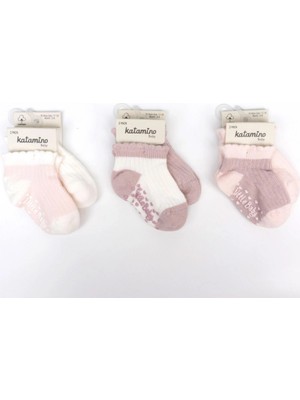 Katamino Adonis Kaymaz 2li  Kız Bebek Patik Çorap K44149 Asorti