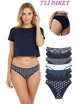 New Lilla 18001-2 Kadın 7'li Star In Love Bikini Külot Paketi