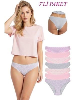 New Lilla 18001-3 Kadın 7'li Pinks Bikini Külot Paketi
