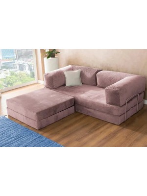 Vivense Lina Çok Amaçlı Uzanma Modüllü, Aktivite Köşe Koltuğu, Pembe, 90X200