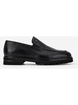 Valmenti Erkek Hakiki Deri Siyah Loafer Ayakkabı 537 3888 Erk Ayk SK26-27 Sıyah