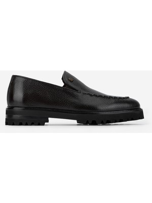Valmenti Erkek Hakiki Deri Kahverengi Loafer Ayakkabı 537 3888 Erk Ayk SK26-27 Kahve