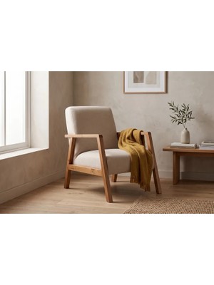 Vivense Lucca Berjer Natural Ahşap, Krem