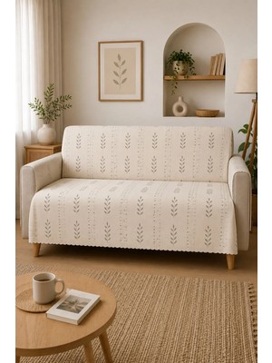 Gece Home Çok Amaçlı Modern Bohem Kadife Koltuk Örtüsü,çekyat Örtüsü Piknik Örtüsü Masa Örtüsü Kaymaz Süngerli 165X215