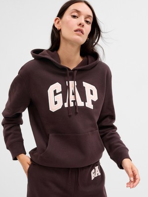 Gap Kadın Kahverengi Gap Logo Fleece Sweatshirt