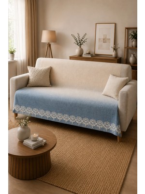 Gece Home Çok Amaçlı Modern Bohem Kadife Koltuk Örtüsü,çekyat Örtüsü Piknik Örtüsü Masa Örtüsü Kaymaz Süngerli 165X216
