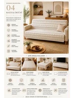 Lts Home Çok Amaçlı Modern Bohem Kadife Koltuk Örtüsü,çekyat Örtüsü Piknik Örtüsü Masa Örtüsü Kaymaz Süngerli 165X215
